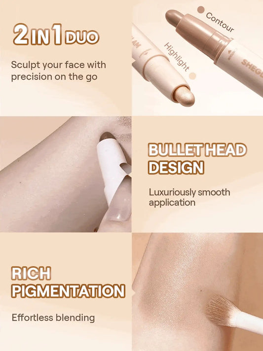 SHEGLAM Camel Suede عصا كونتور وهايلايتر