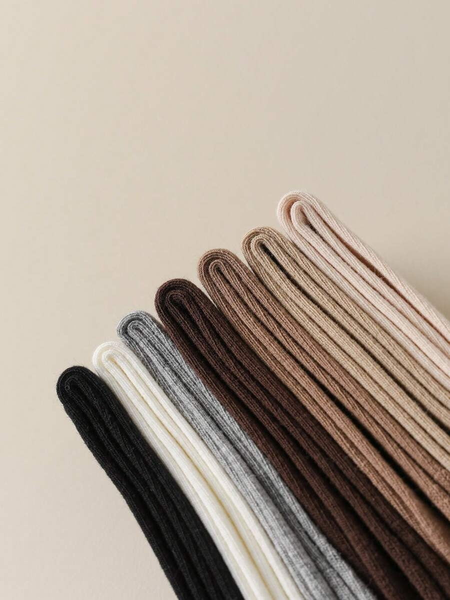 SHEIN 4 زواج جوارب كاحل نسائية مرن
