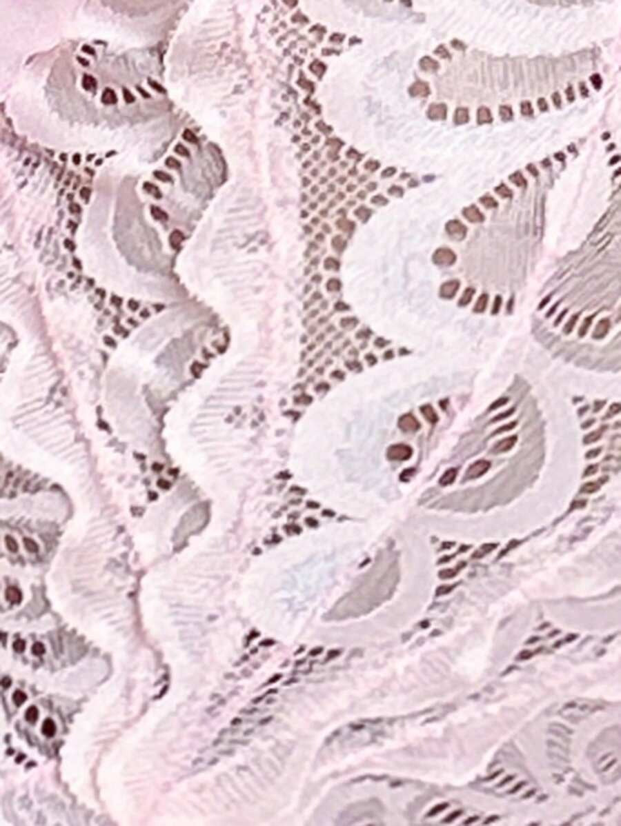 SHEIN بوديسوت شفاف بدانتيل وربطة