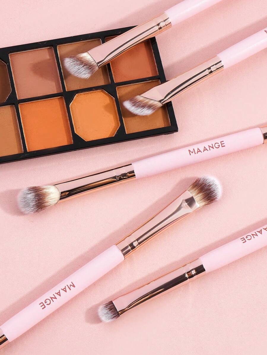 SHEIN MAANGE مجموعة 5 فرش مكياج عيون مزدوجة الأطراف