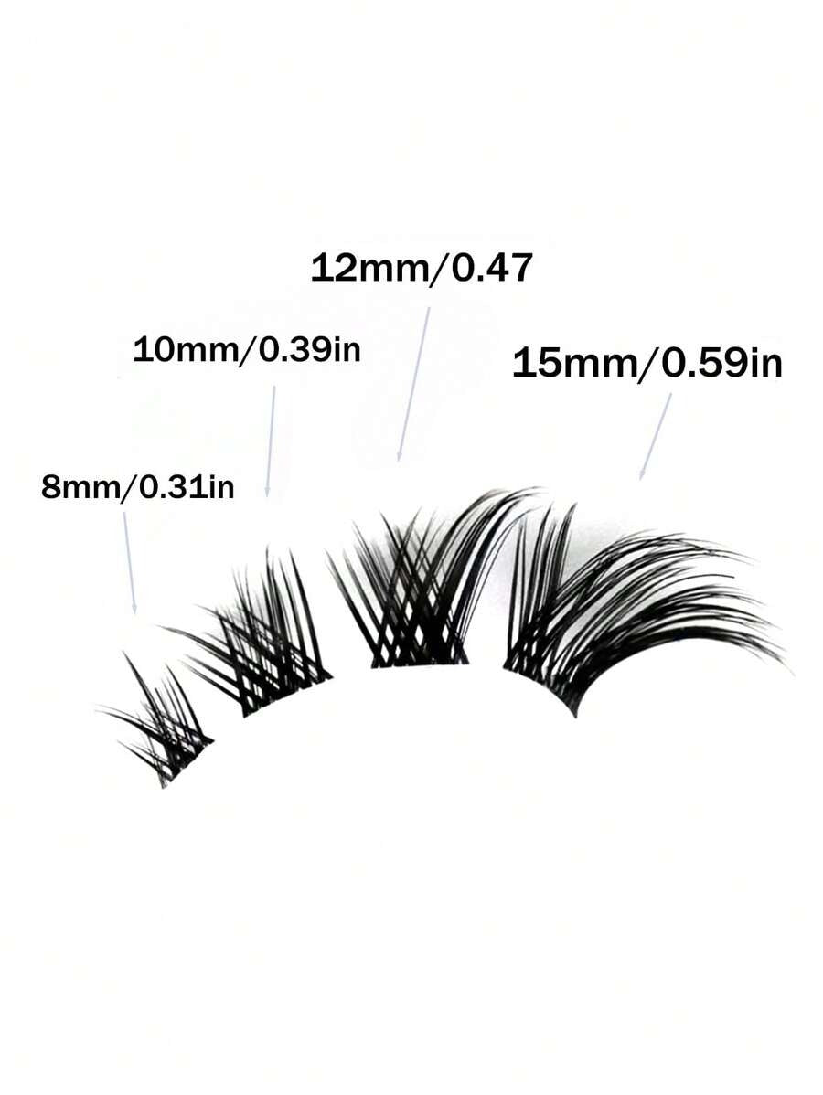 SHEIN C طقم 80 قطعة من الرموش المقوسة