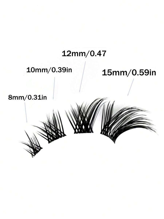 SHEIN C طقم 80 قطعة من الرموش المقوسة