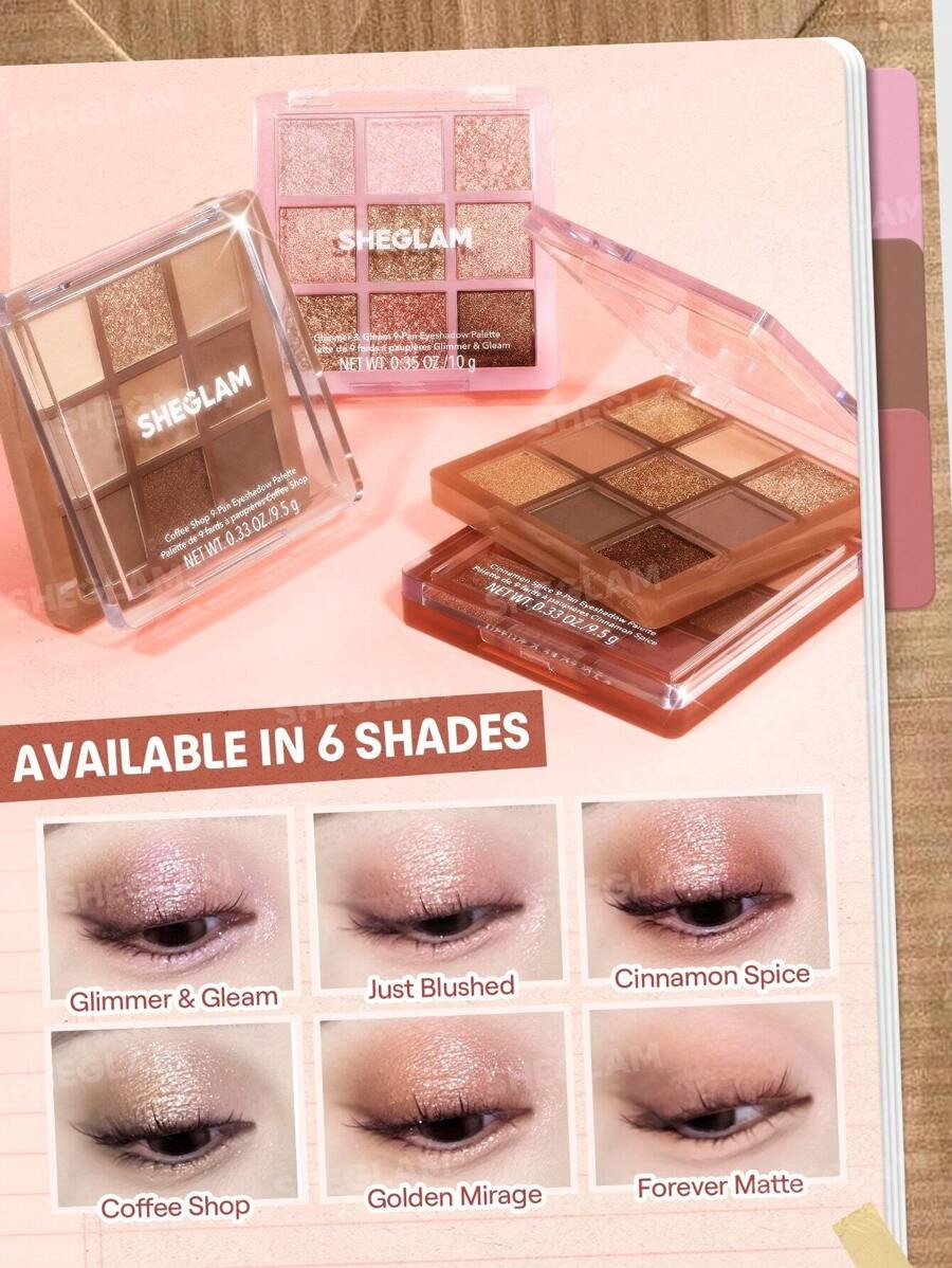 SHEGLAM Glimmer & Gleam باليت ظلال عيون