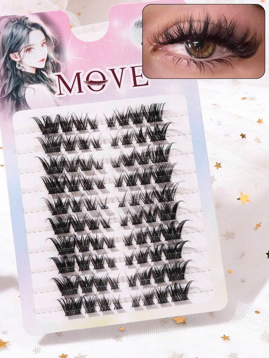 SHEIN C طقم 80 قطعة من الرموش المقوسة