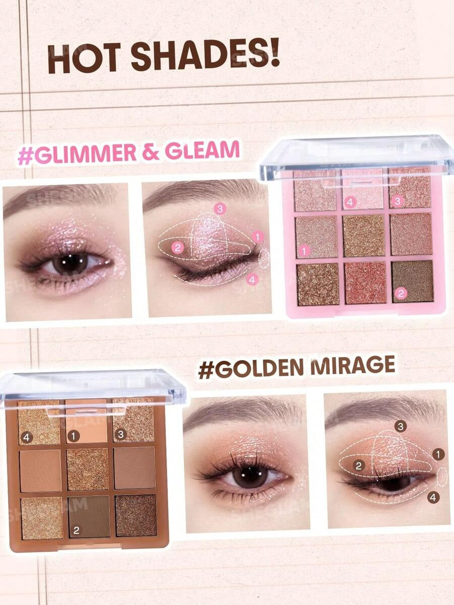 SHEGLAM Glimmer & Gleam باليت ظلال عيون