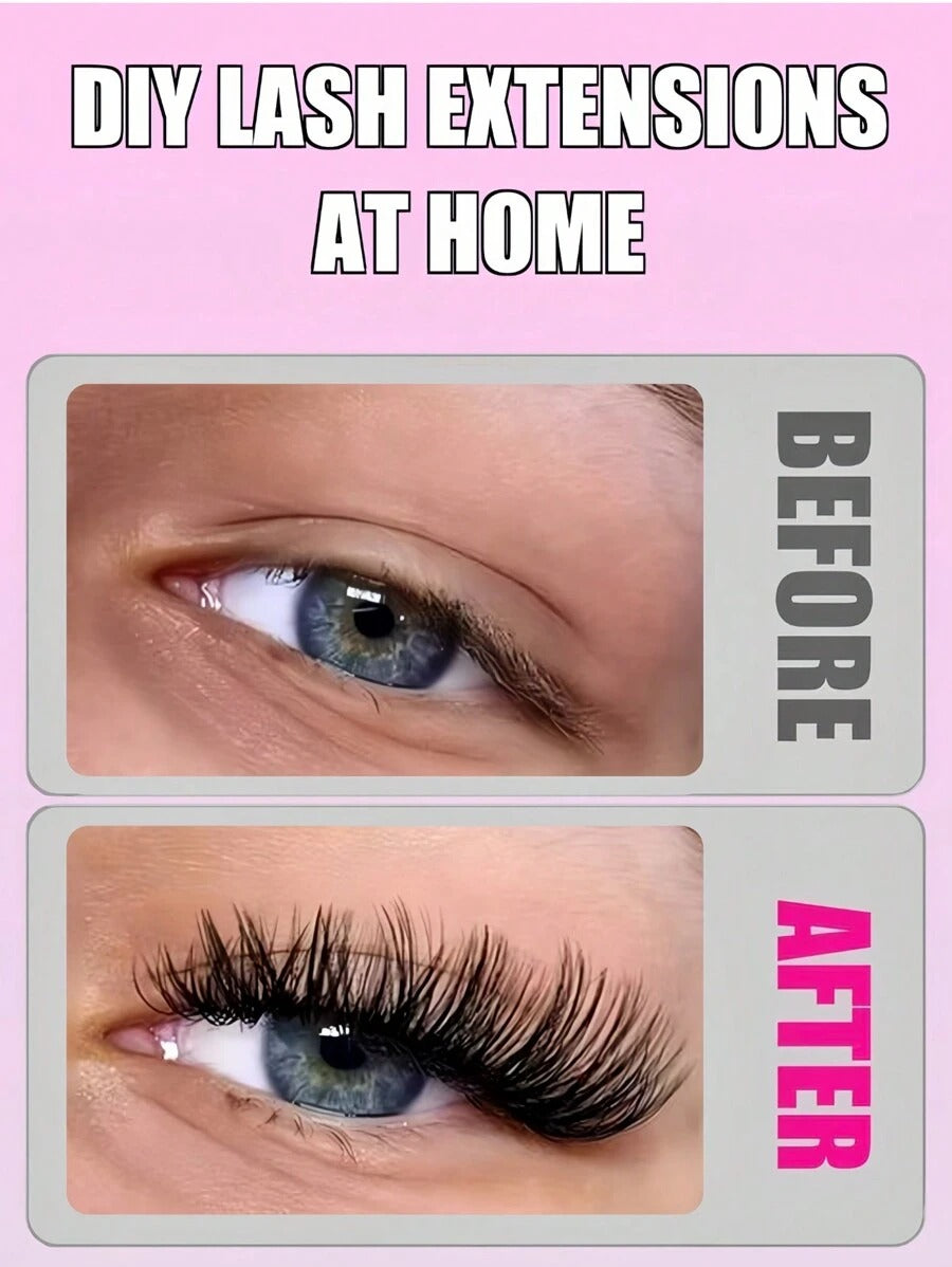 SHEIN C طقم 80 قطعة من الرموش المقوسة