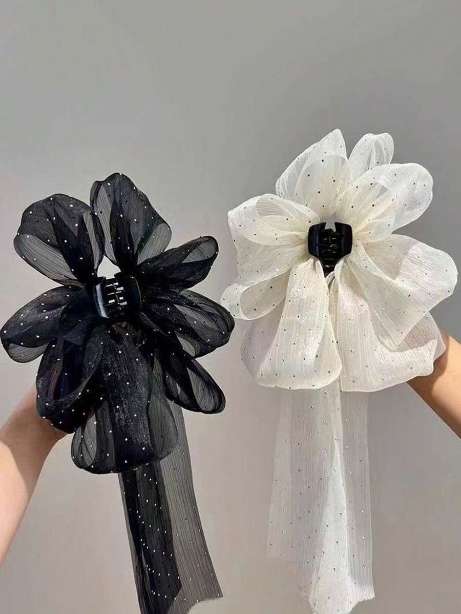 SHEIN مشبك شعر نجمي مع فيونكة وشريط
