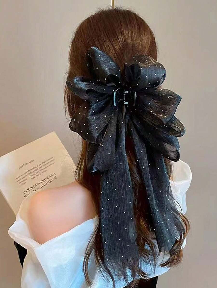 SHEIN مشبك شعر نجمي مع فيونكة وشريط