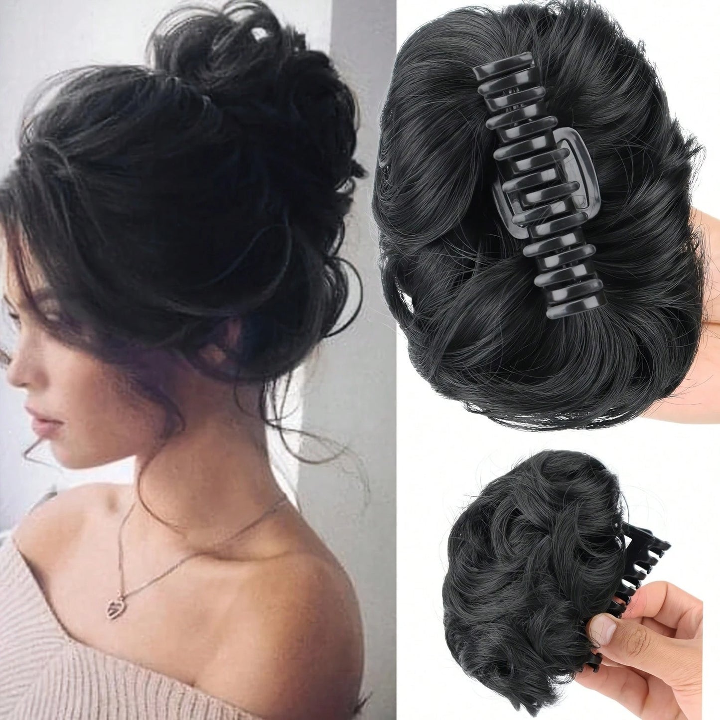 SHEIN شعر اصطناعي على شكل كعكة