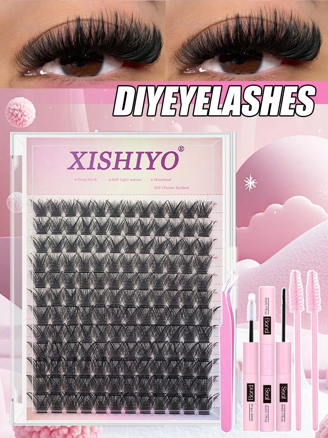 SHEIN طقم تمديدات رموش فردية خفيفة