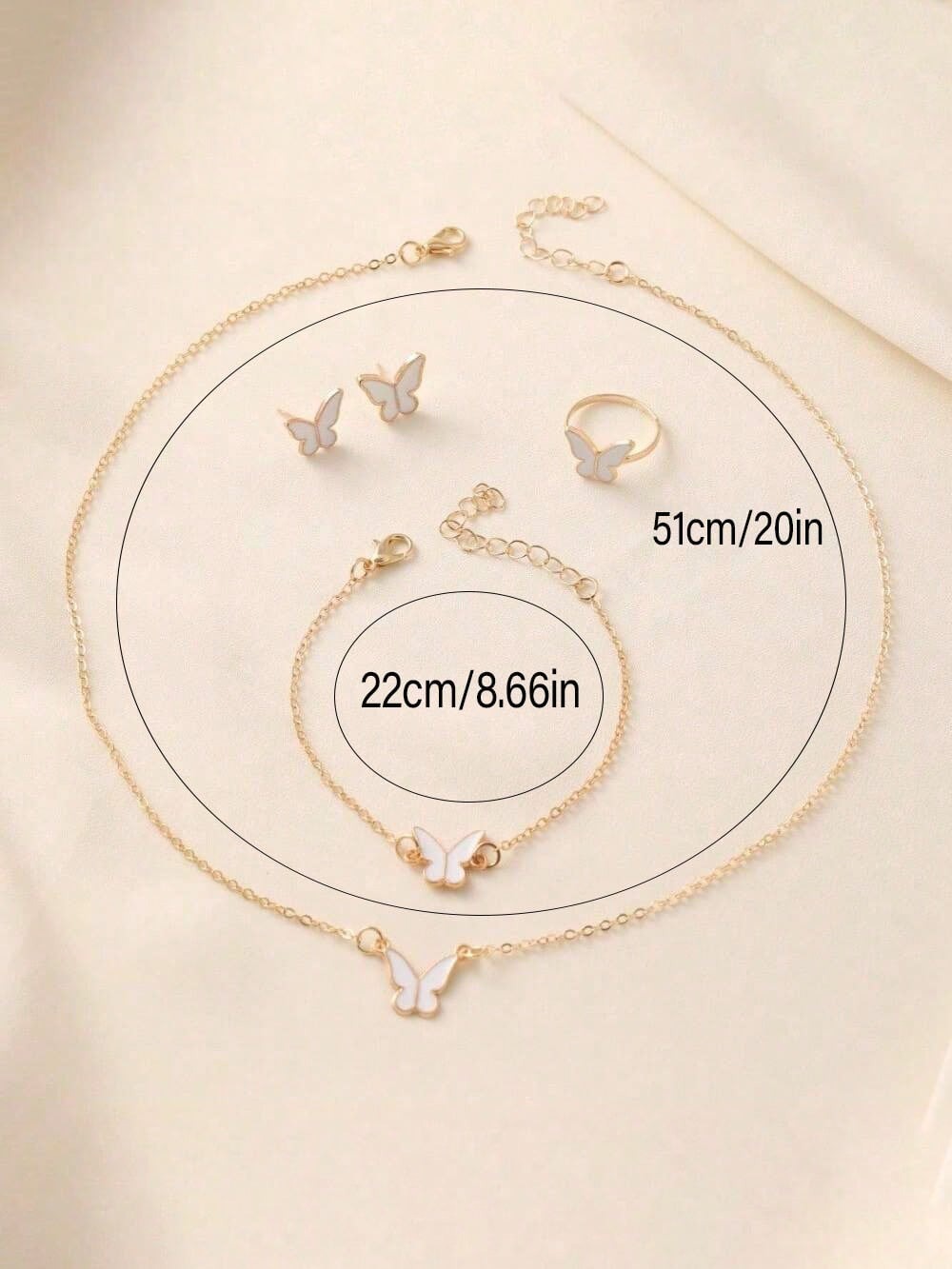 SHEIN طقم مجوهرات بتصميم فراشة