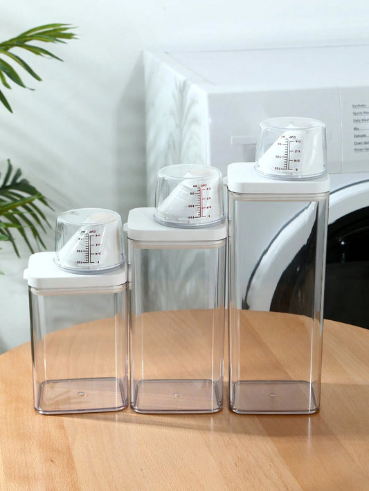 SHEIN موزع منظفات الغسيل قابلة لإعادة الملء بزجاجة مانعة للتسرب