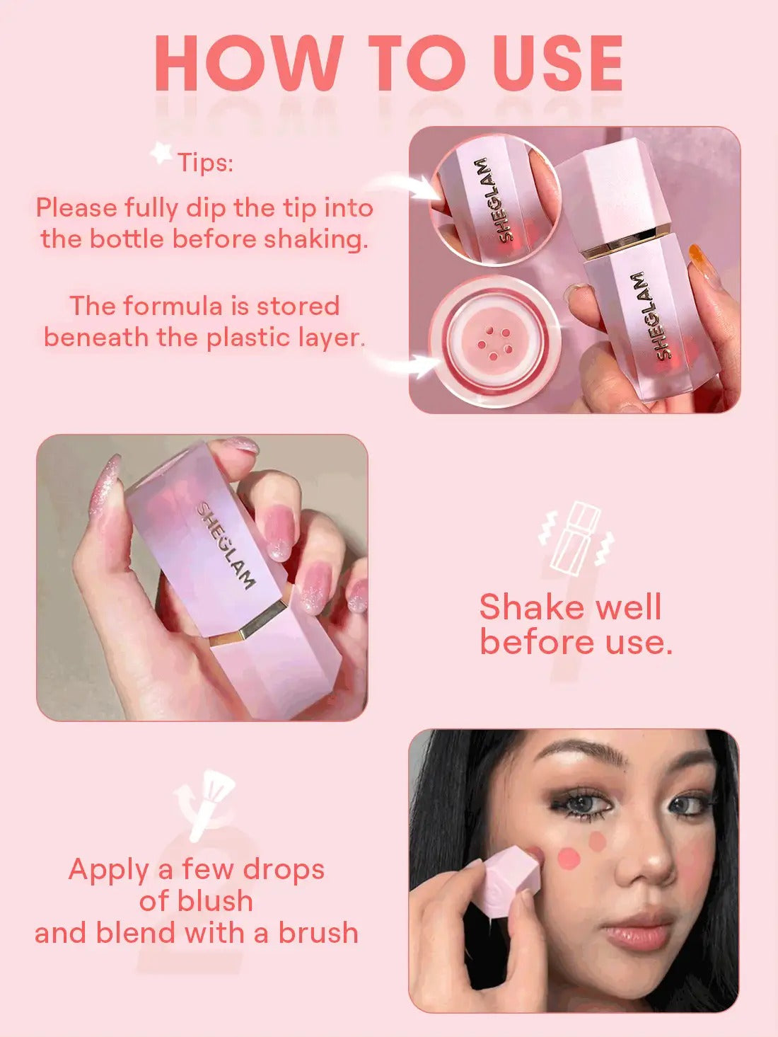 SHEGLAM Color Bloom Swipe Right أحمر خدود سائل