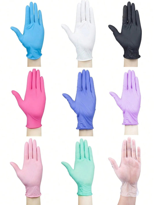 SHEIN قفازات نايتريل متعددة الاستخدامات بدون بودرة