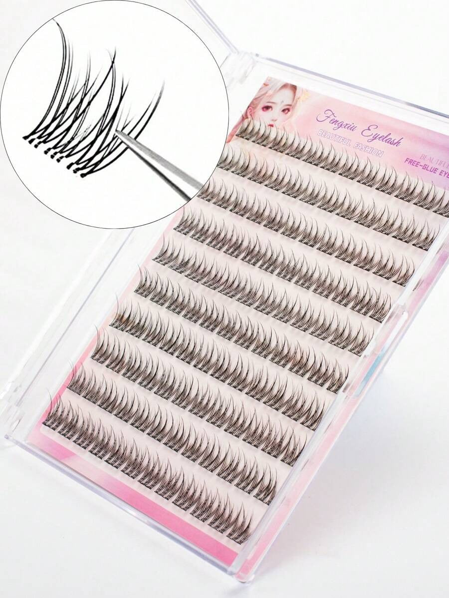 SHEIN C رموش ناعمة وخفيفة 120 قطعة ذاتية اللصق بتقويس