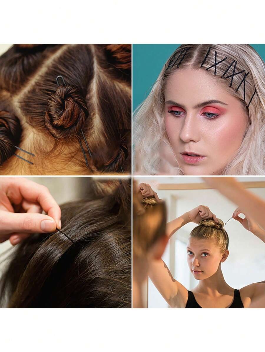 SHEIN دبابيس شعر غير مرئية لتثبيت الغرة والجوانب