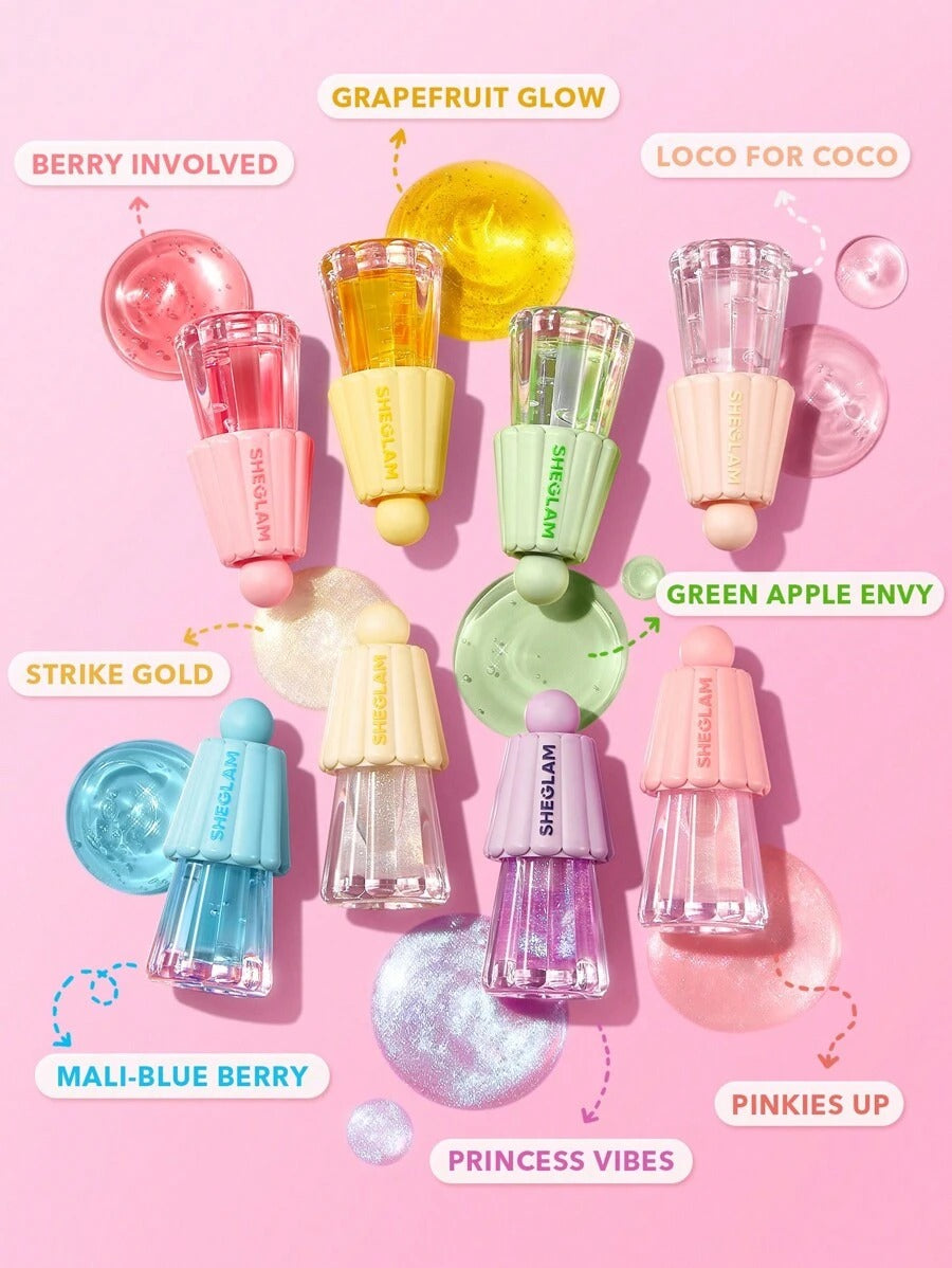 SHEGLAM Jelly Wow – Pinkies Up Glitter زيت شفايف