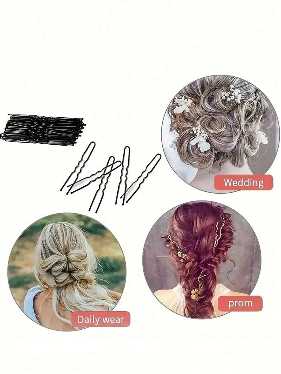 SHEIN دبابيس شعر غير مرئية لتثبيت الغرة والجوانب