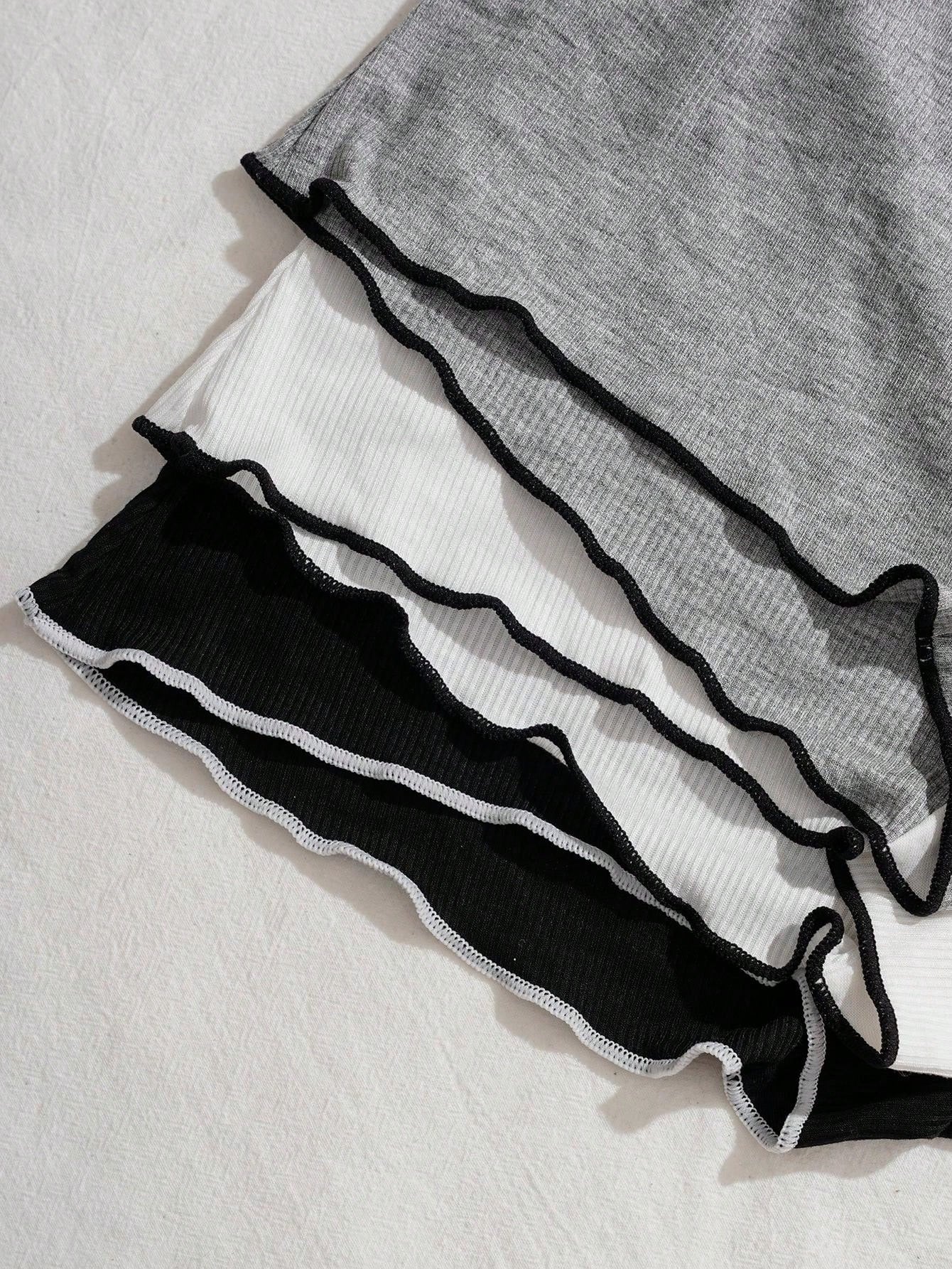 SHEIN طقم 3 سراويل داخلية بوي شورتس بشريط مكشكش