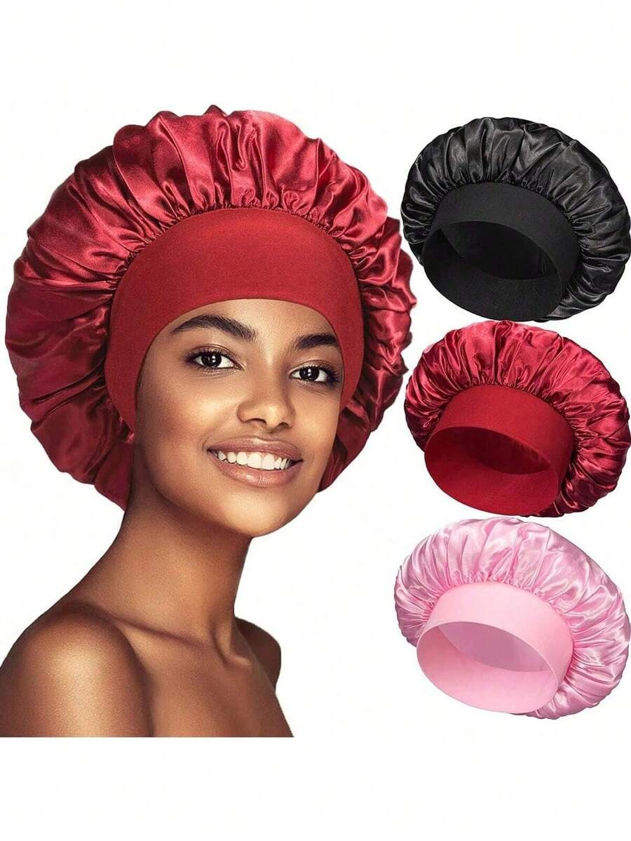 SHEIN قبعة ليلية ساتان واسعة الحافة