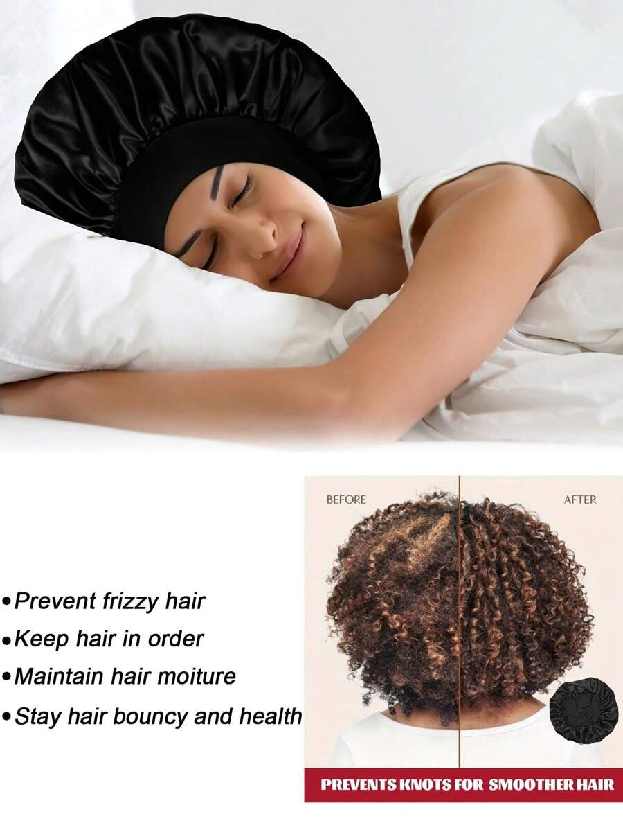 SHEIN قبعة ليلية ساتان واسعة الحافة