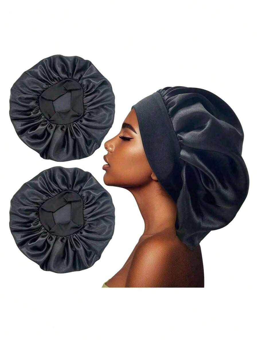 SHEIN قبعة ليلية ساتان واسعة الحافة