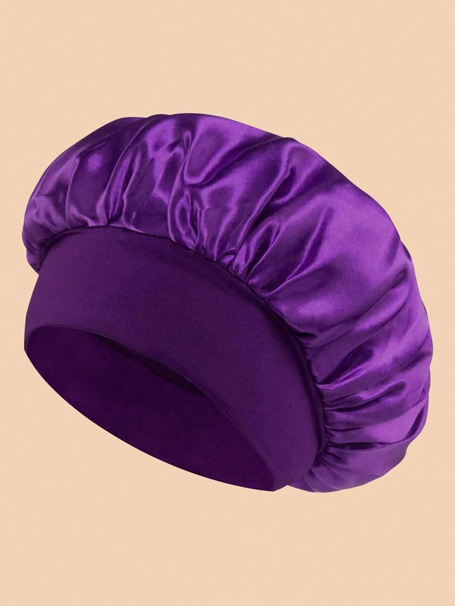 SHEIN قبعة ليلية ساتان واسعة الحافة