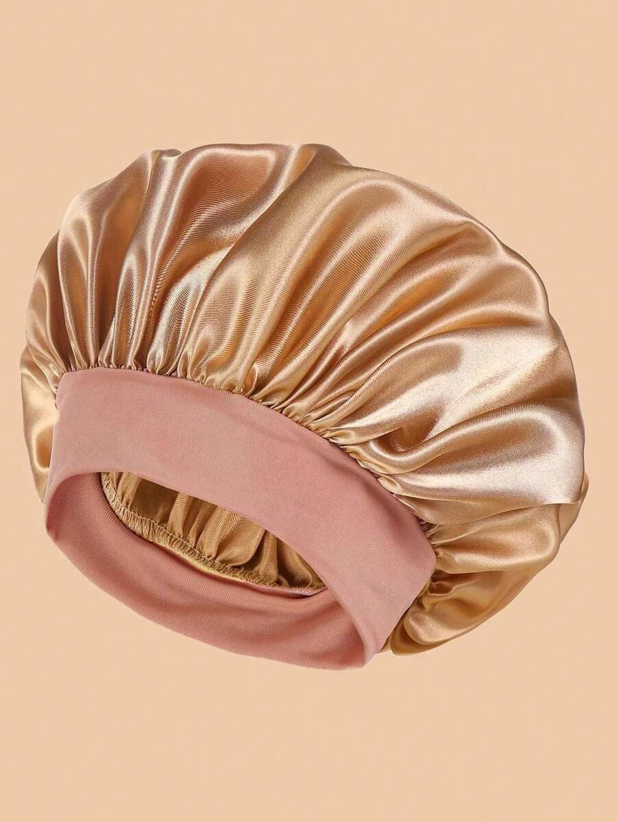 SHEIN قبعة ليلية ساتان واسعة الحافة