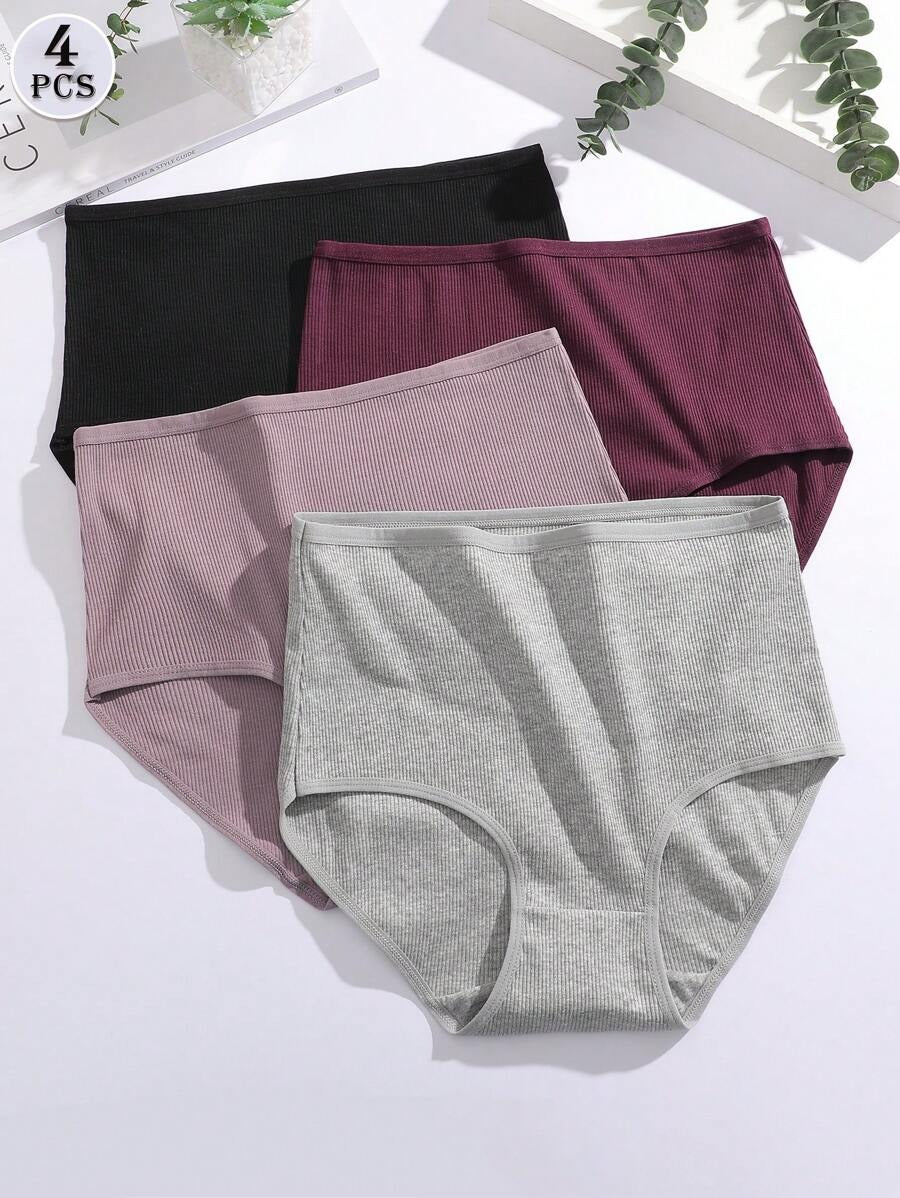 SHEIN FINETOO طقم 4 سراويل داخلية