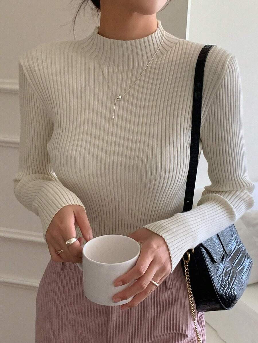 SHEIN كنزة صوفية بيج