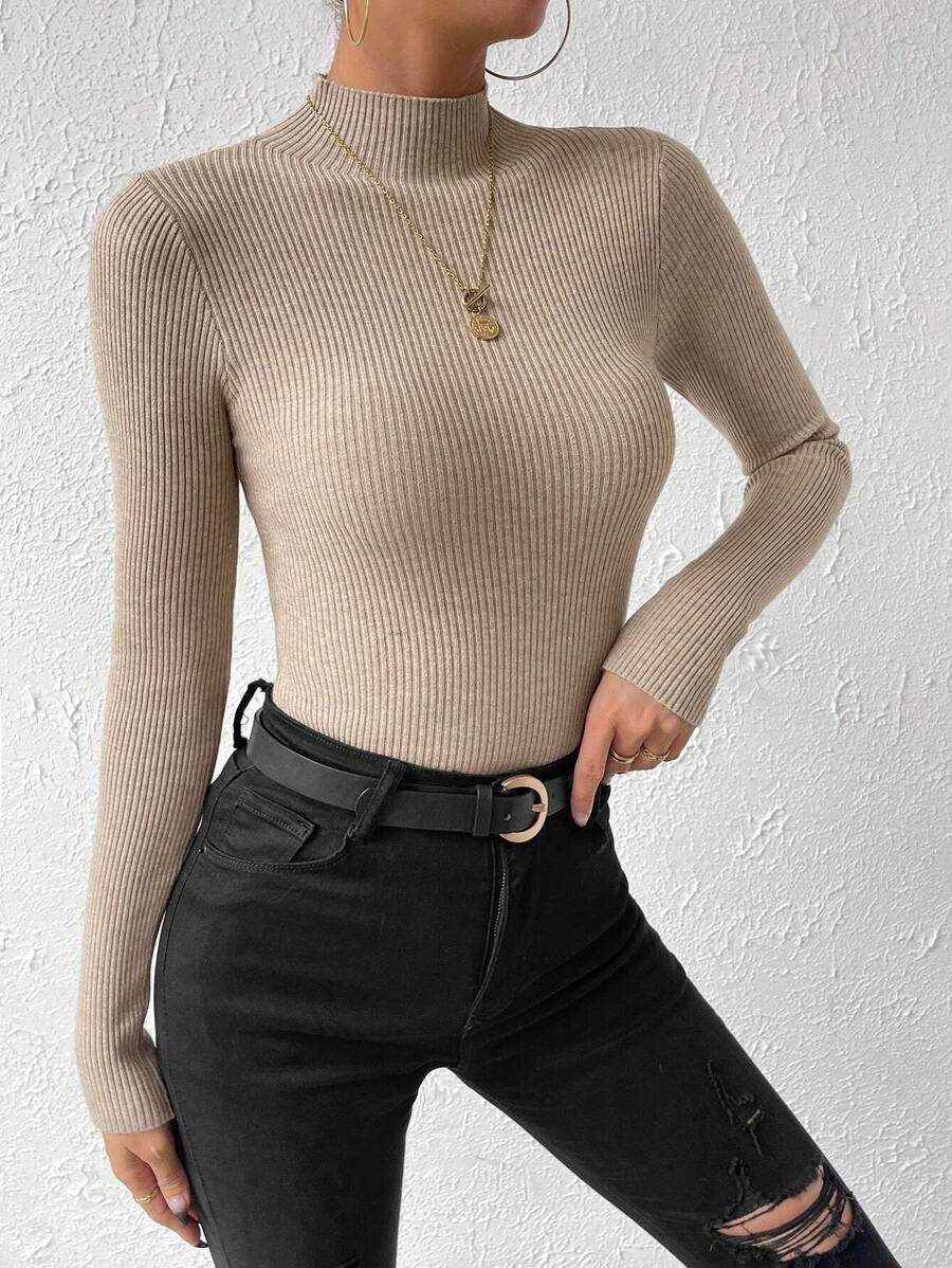 SHEIN كنزة خفيفة بلون مشمشي