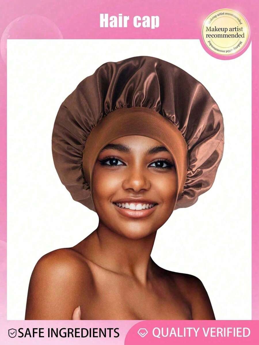 SHEIN قبعة ليلية ساتان واسعة الحافة