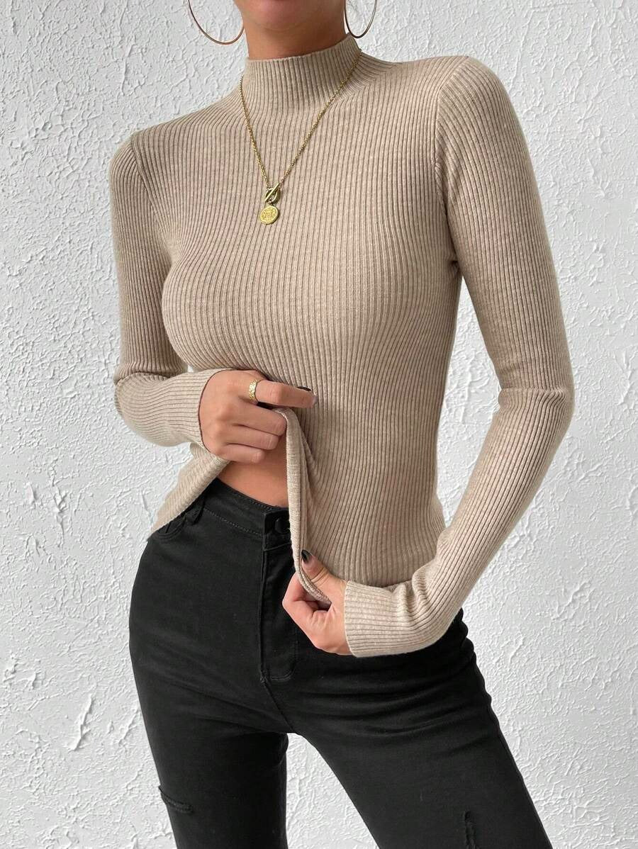 SHEIN كنزة خفيفة بلون مشمشي