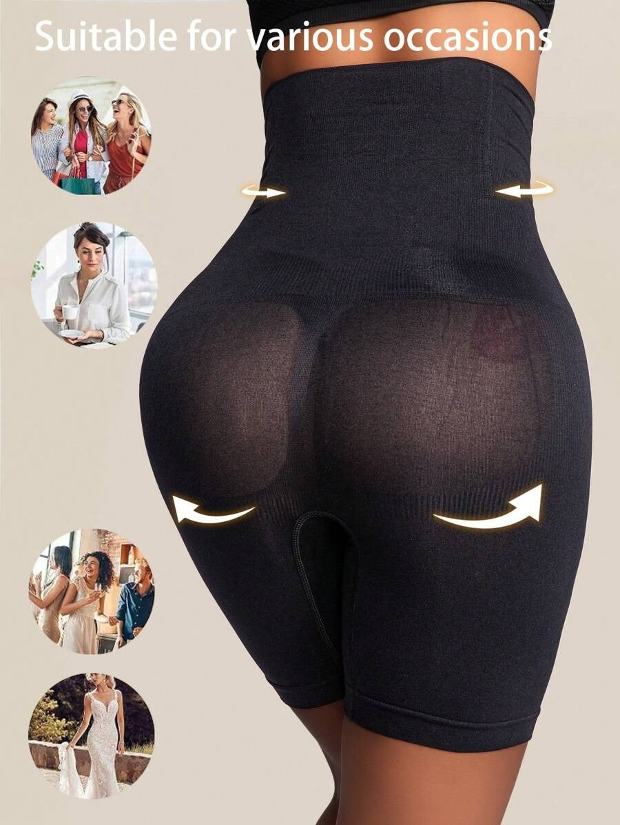 SHEIN شورت نسائي خصر عالٍ مشكل للجسم