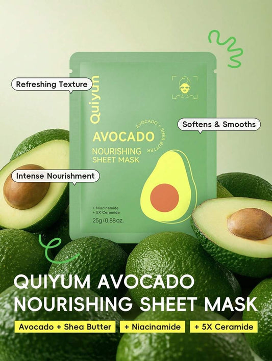 QUIYUM مجموعة أقنعة فواكه 5 قطع لترطيب وانتعاش البشرة