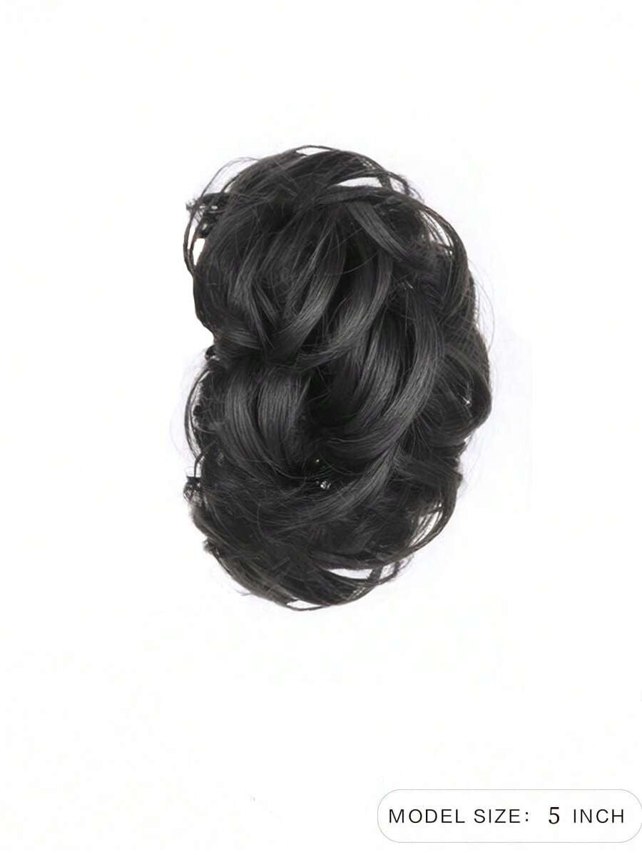 SHEIN مشبك إضافة شعر كعكة مجعدة ناعمة بستايل أنثوي