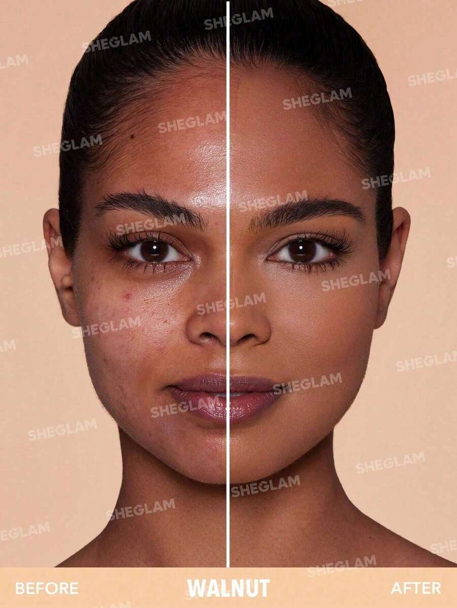 SHEGLAM Walnut بودرة أساس تغطية عالية