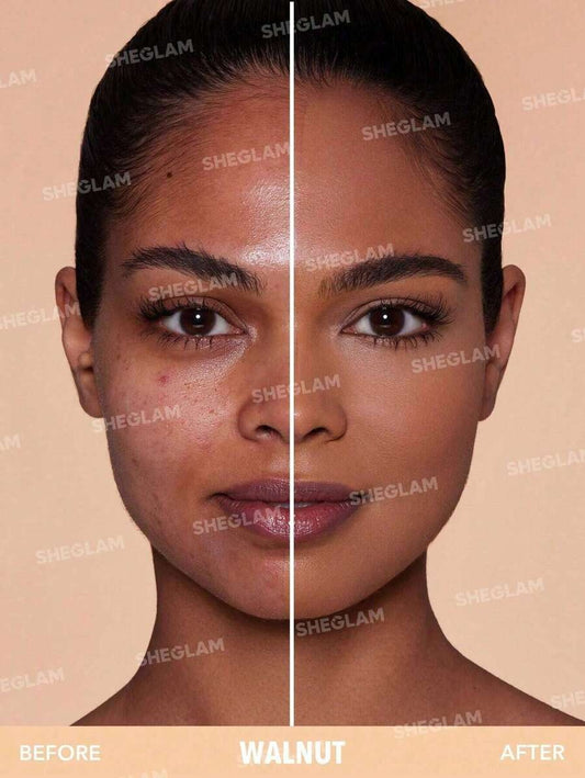 SHEGLAM Walnut بودرة أساس تغطية عالية
