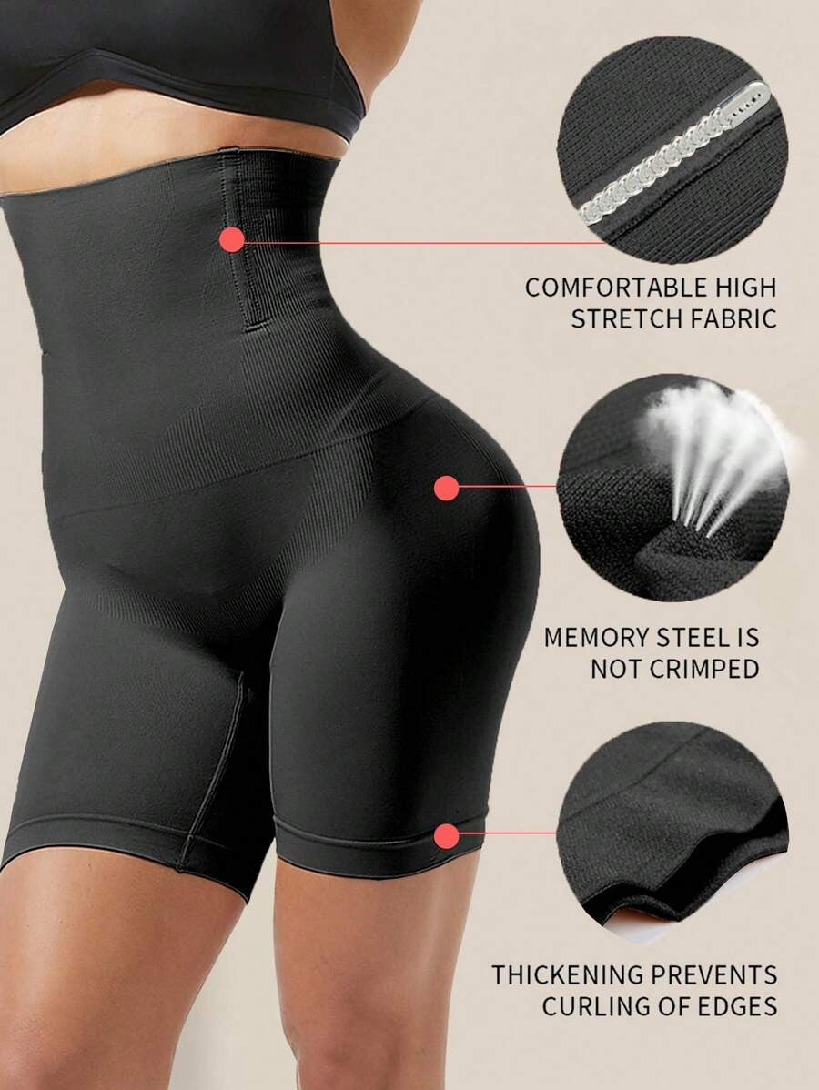SHEIN شورت نسائي خصر عالٍ مشكل للجسم