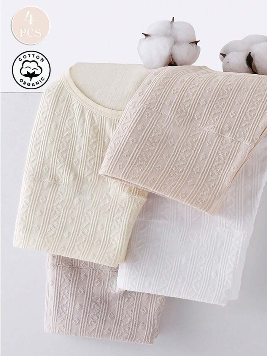 SHEIN طقم 4 سراويل داخلية ناعمة