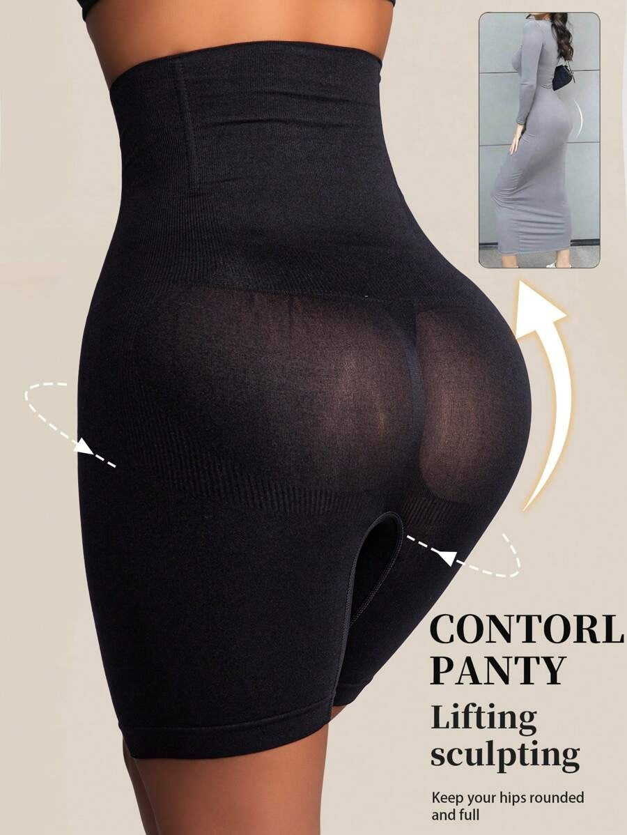 SHEIN شورت نسائي خصر عالٍ مشكل للجسم