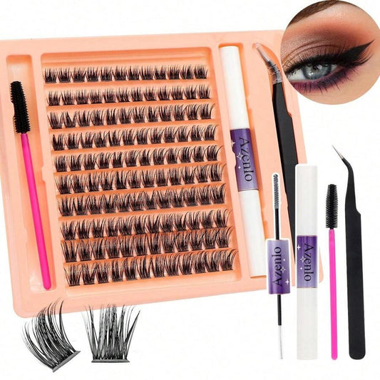 SHEIN AZENLO  طقم رموش عنقودية (120 قطعة مجعد )