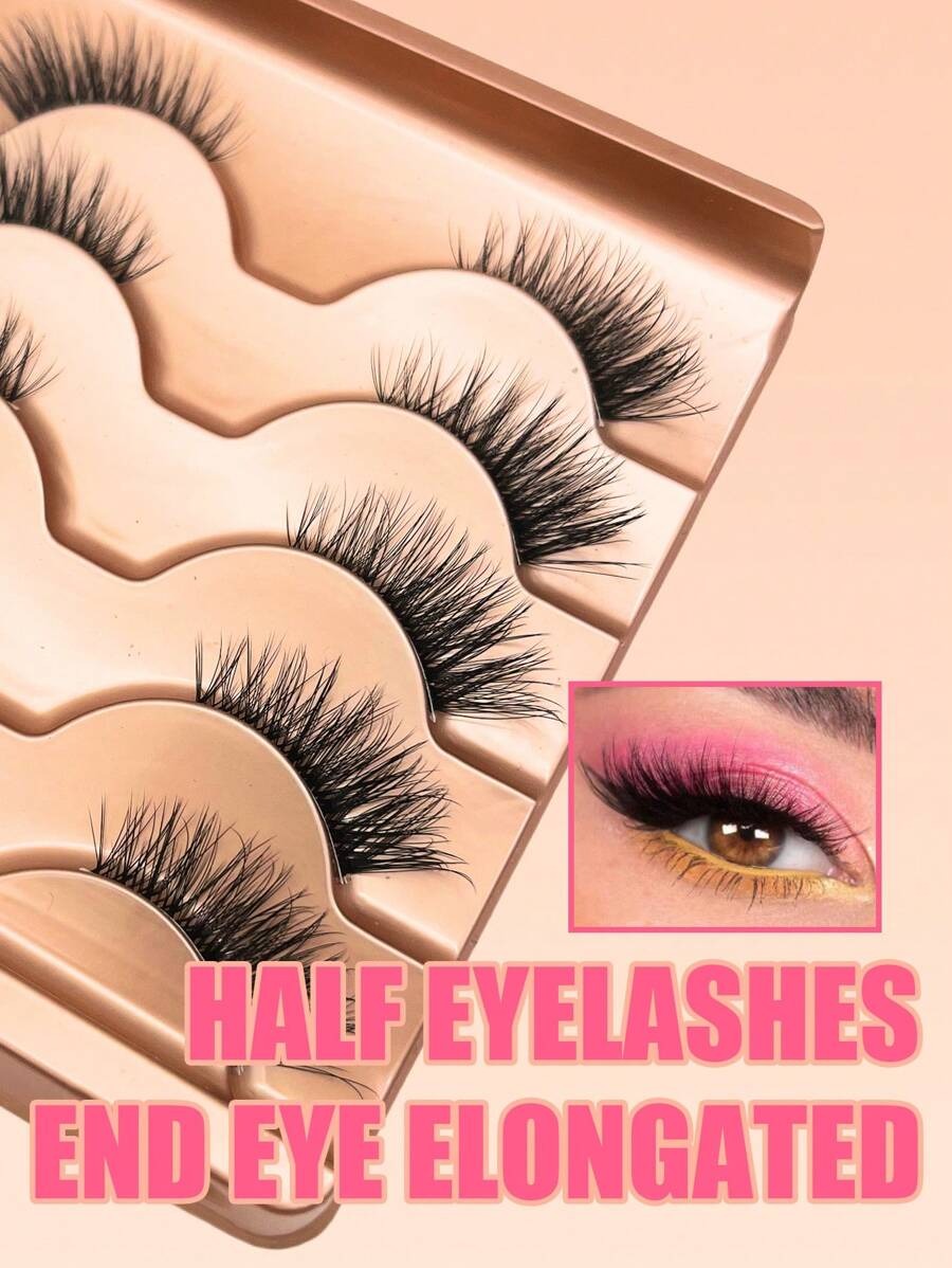 SHEIN طقم 5 أزواج من رموش عين القطة