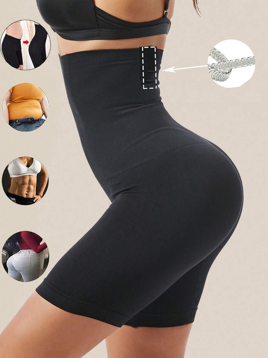 SHEIN شورت نسائي خصر عالٍ مشكل للجسم