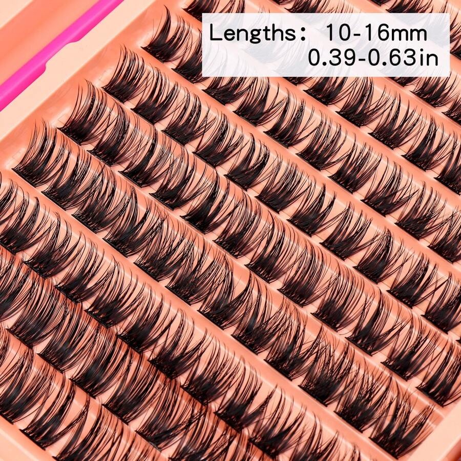 SHEIN AZENLO طقم رموش عنقودية (120 قطعة مجعد )