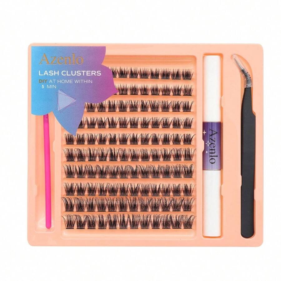 SHEIN AZENLO طقم رموش عنقودية (120 قطعة مجعد )