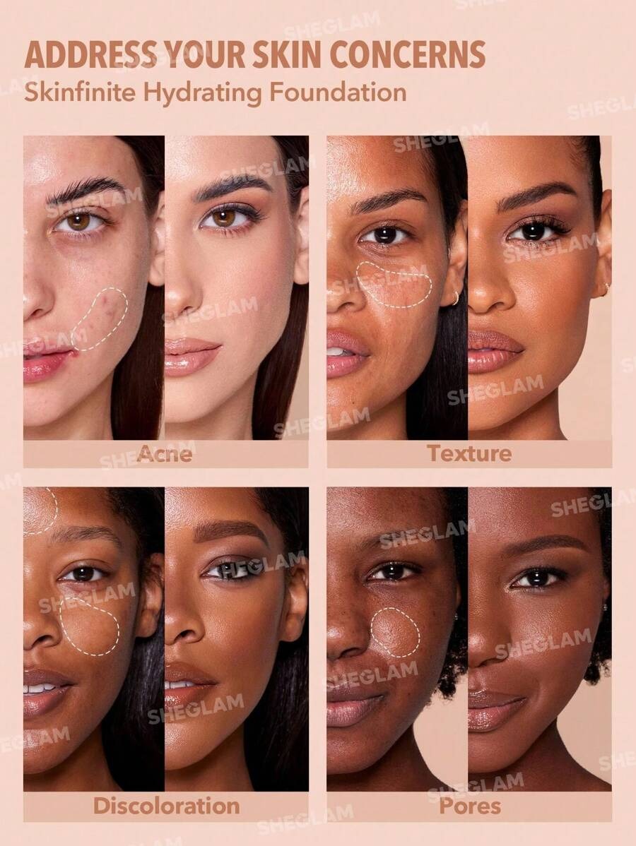 SHEGLAM Skinfinite –Cashew كريم أساس سائل
