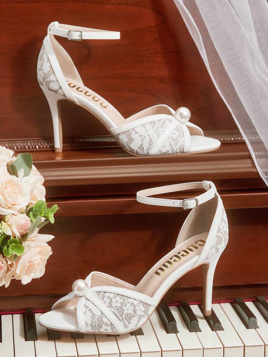SHEIN qualityCUCCOO HITCHD حذاء كعب عالي أنيق بلون أبيض