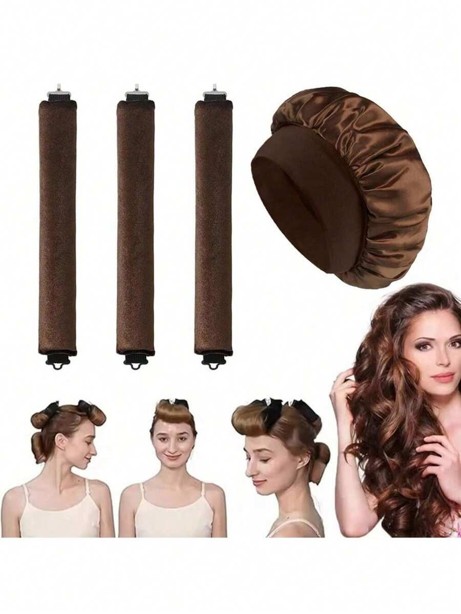 SHEIN عدد 4 قطع مجموعة تصفيف الشعر بدون حرارة