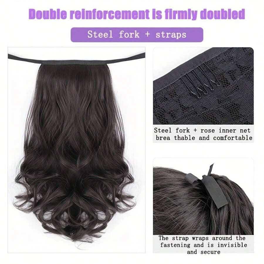 SHEIN ذيل حصان بودي ويف مع شريط ربط ودبوس